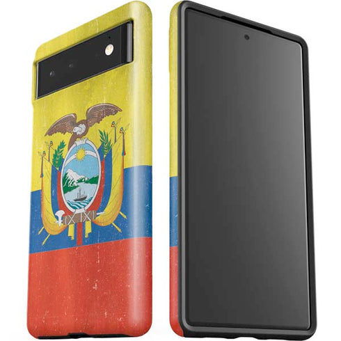 Ecuador Flag Distressed Google Pixel 6 Case